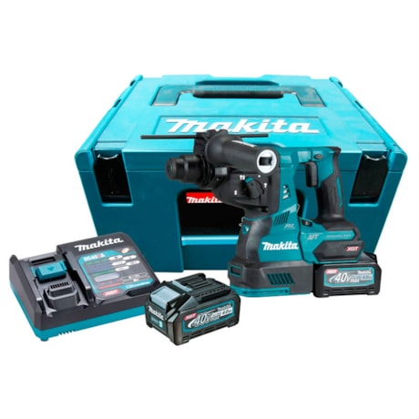 Martelete Perfurador/Rompedor 2 Baterias 40V com Carregador e Maleta HR001GM201 MAKITA