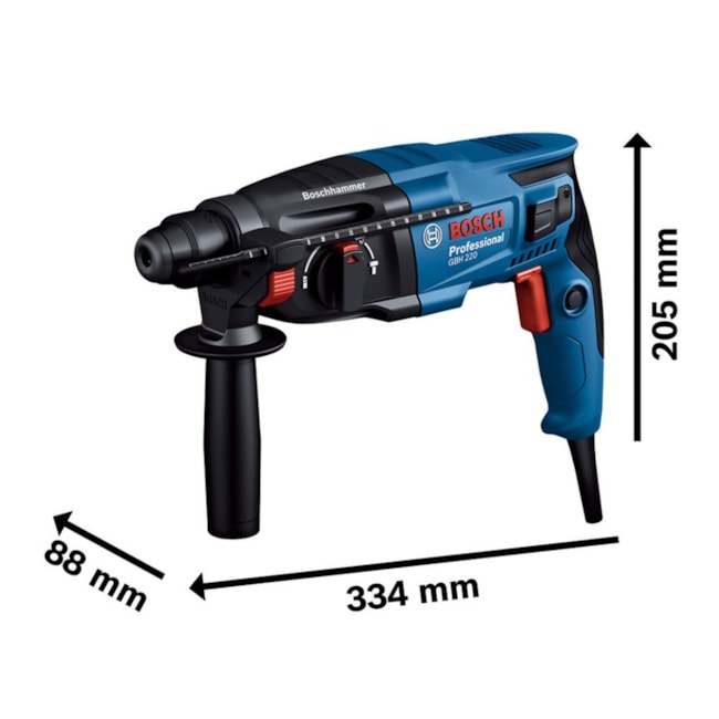 Martelete Perfurador Rompedor 720W 22mm com Maleta GBH 220 BOSCH-4aef78a4-f65f-4220-a2ac-785d219cf32c