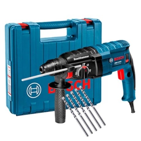 Martelete Perfurador Rompedor GBH2-24D com Kit 5 Brocas 5mm e Maleta BOSCH-95367585-ce63-4390-b3f4-94da3a1682e0