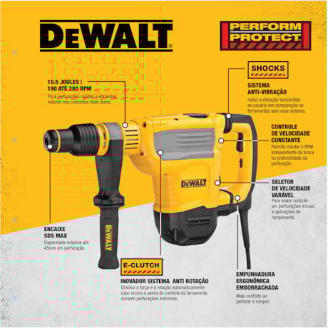 Martelete Perfurador Rompedor SDS MAX 1350W 220V com Maleta D25614K-B2 DEWALT-59dd2119-adc8-4804-8fae-319361689a32