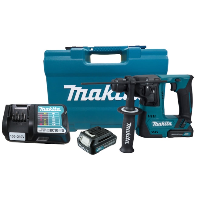 Martelete Perfurador/Rompedor SDS Plus 2 Baterias 12V com Maleta e Acessórios Bivolt HR140DWYE1 MAKITA-34a5dc9d-752d-4fda-b33d-db378c81c15a