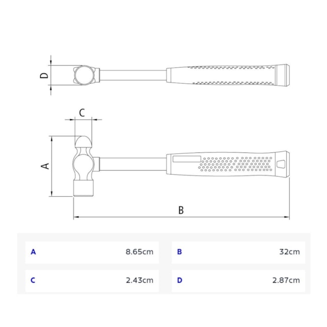 Martelo Bola Cabo Tubular PVC 300g 40403012 TRAMONTINA PRO-43be45b7-f6d3-45f0-8e08-89972362dfc5