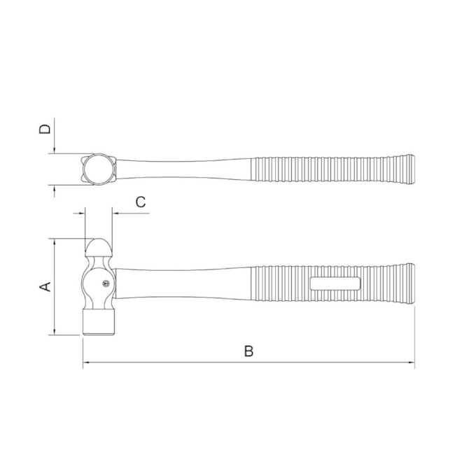 Martelo Bola com Cabo de Fibra de Vidro 350mm 40715/220 TRAMONTINA-0101b465-10b1-4abd-a827-65e9547173fd