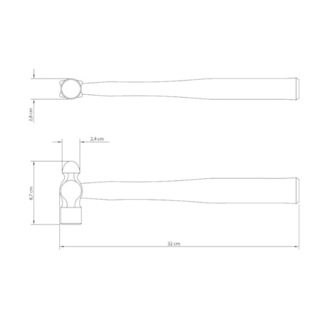 Martelo Bola com Cabo de Madeira 300g 40410/012 TRAMONTINA-0aac190f-6504-4e2d-a0e7-6b004941fba0