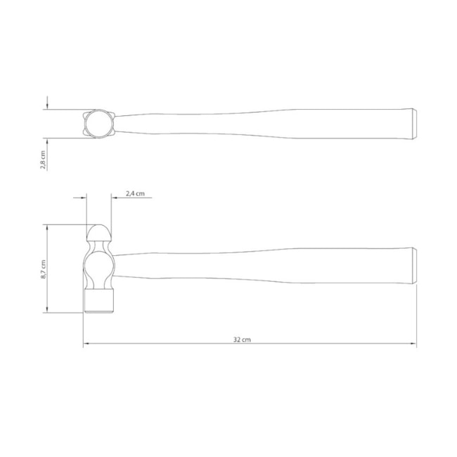 Martelo Bola com Cabo de Madeira 300g 40410/012 TRAMONTINA-e5558619-edaf-48bf-897c-0865eb4a3d06