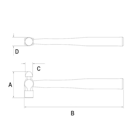 Martelo Bola com Cabo de Madeira 310mm 40410/008 TRAMONTINA-acf11235-8f7d-4a5c-8310-f6fb7073b020