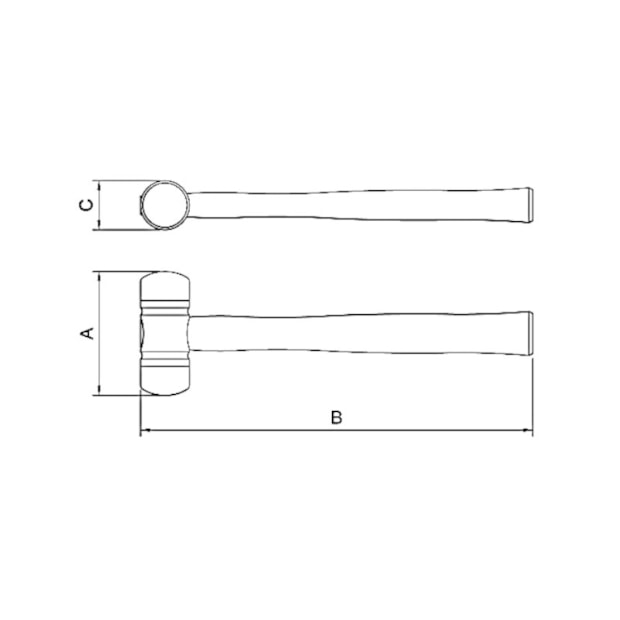 Martelo de Borda em ABS 30 mm 40670/031 TRAMONITNA PRO-0437b9bd-fa6c-423f-bba6-6d8a4cda50c7