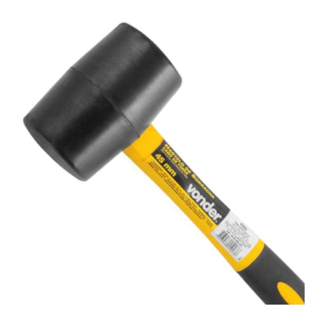 Martelo de Borracha 45mm Cabo em Fibra 3589000225 VONDER-c8452c58-3d54-43b8-94b0-1e6d32e827f1