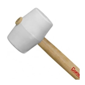 Martelo de Borracha Branco 50mm com Cabo de Madeira 60616 CORTAG
