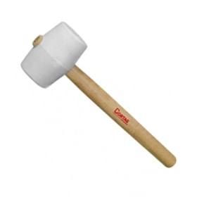 Martelo de Borracha Branco 50mm com Cabo de Madeira 60616 CORTAG