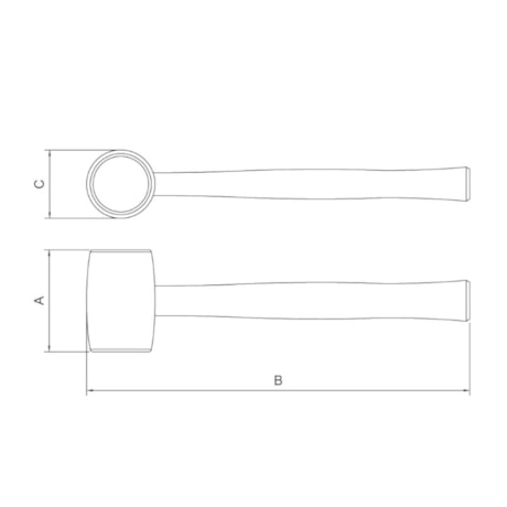 Martelo de Borracha com Cabo de Madeira 40681/008 TRAMONTINA-83bf925d-2d7a-407e-b3bf-166076a0fed1