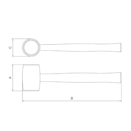 Martelo de Borracha com Cabo de Madeira 40681/016 TRAMONTINA-988b9d07-4dc1-4016-9d53-e27bacf7f752