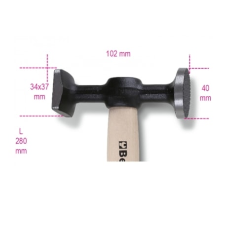 Martelo de Funileiro Cabeça Redonda e Quadrada 1357Z/45 BETA-4c49ded4-03e7-407e-bcab-7efe07015bda