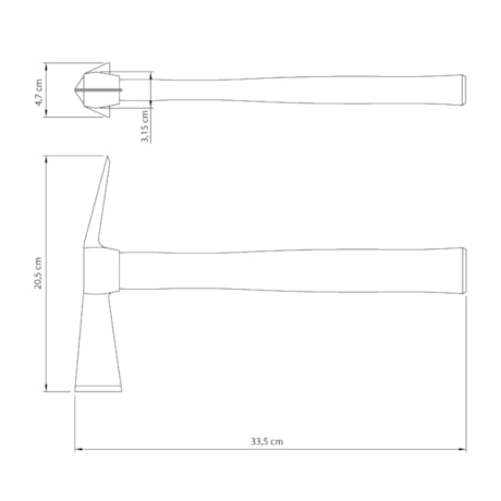 Martelo de Pedreiro 500 Gramas 2 Cortes com Cabo de Madeira 40458000 TRAMONTINA MASTER-292212f5-cb3d-4695-82b5-ce8472d19801