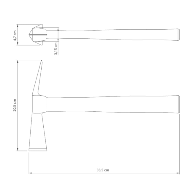 Martelo de Pedreiro 500 Gramas 2 Cortes com Cabo de Madeira 40458000 TRAMONTINA MASTER-5b3219e4-c54a-4d53-84d5-d47a827af7f3