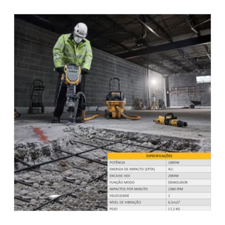 Martelo Demolidor Hexagonal 1800W 41J BRUSHLESS 15Kg 220V D25966-B2 DEWALT-25659f07-59bd-4a6a-bb62-b1be99385dfb