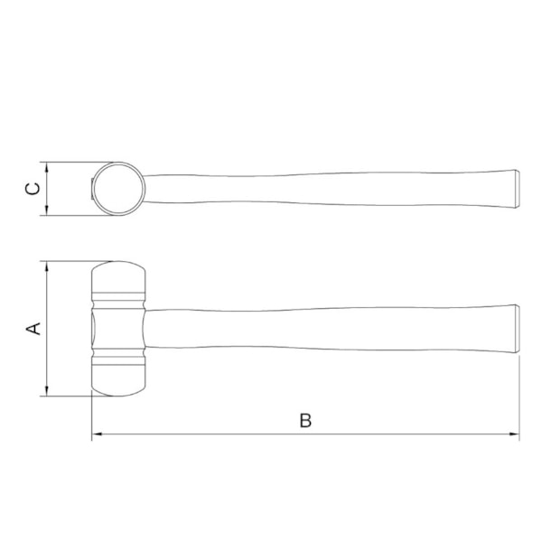 Martelo em Poliuretano com Cabo de Madeira 317mm 40670/042 TRAMONTINA-cb344fb3-b986-4855-977d-059bd9ccadd3