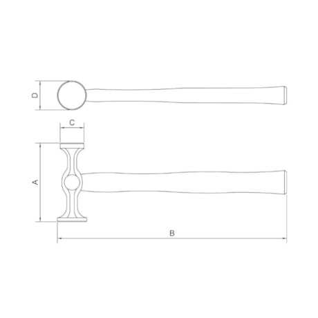 Martelo Funileiro Face Plana com Cabo de Madeira 40471/000 TRAMONTINA-941d1562-447d-415a-9db0-7bf9d6825fd1