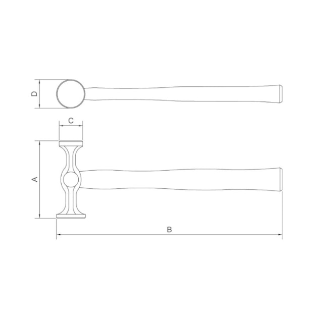 Martelo Funileiro Face Plana com Cabo de Madeira 40471/000 TRAMONTINA-ca41eb4e-5485-4b0c-b154-7ecb1d4bc12d