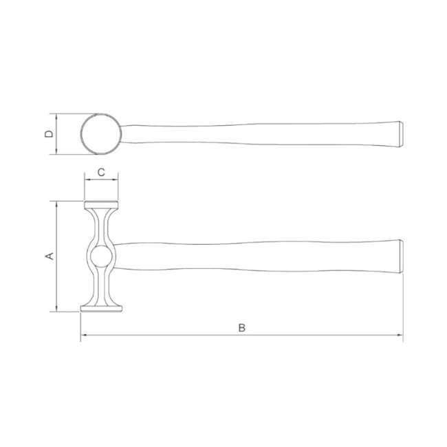 Martelo Funileiro Face Plana com Cabo de Madeira 40471/000 TRAMONTINA-c83b7e80-0a95-4f5f-a9fd-6a4d1e8f845d