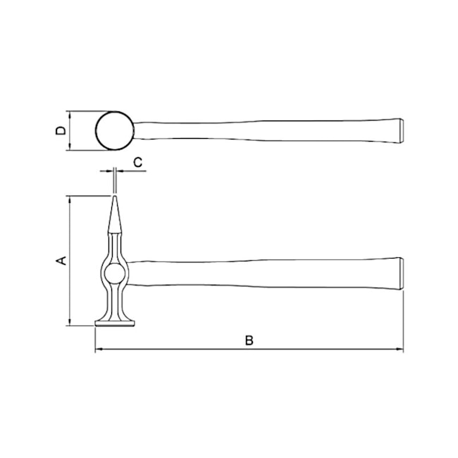 Martelo Funileiro Pena Cruzada 300 Gramas com Cabo de Madeira 40472000 TRAMONTINA-90a53ea5-2fe6-4f44-b25b-d83bac019388