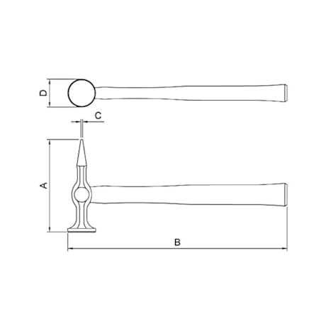 Martelo Funileiro Pena Curta com Cabo de Madeira 40473/000 TRAMONTINA-e9b8200e-93db-4bb6-b339-d7f6076882c4