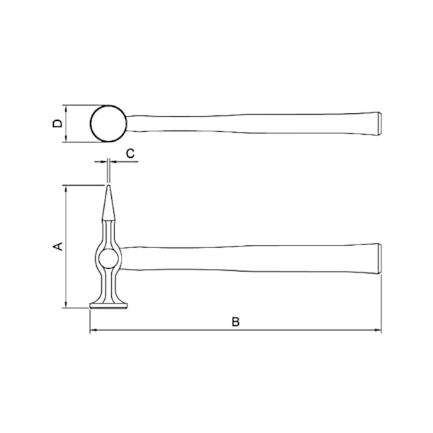 Martelo Funileiro Pena Curta com Cabo de Madeira 40473/000 TRAMONTINA-b242f1b3-76d9-49ee-96a8-8b708bce7a12