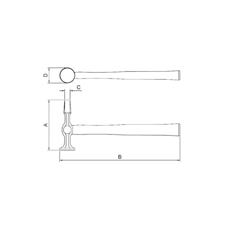 Martelo Funileiro Pena Reta com Cabo de Madeira 40474/000 TRAMONTINA-6993a679-4f22-417a-a6fe-83fad50c3c3a