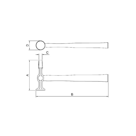 Martelo Funileiro Pena Reta com Cabo de Madeira 40474/000 TRAMONTINA-7a761139-2a97-4ec1-a002-cd0a371a88d9