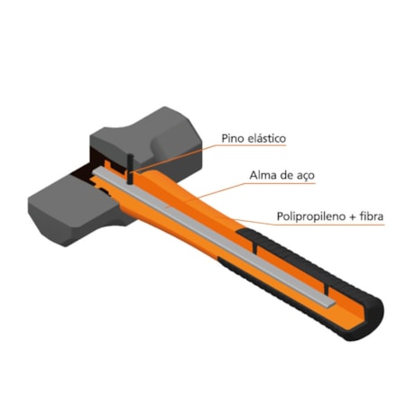 Martelo Pena com Cabo de Fibra Vidro 300mm 40730/005 TRAMONTINA-dc039791-52ad-4ac5-ac17-ce783e253139