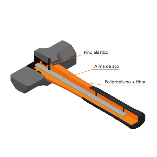 Martelo Pena com Cabo de Fibra Vidro 300mm 40730/005 TRAMONTINA-88b52a4a-489a-47f3-976e-9e4fe4f2d653