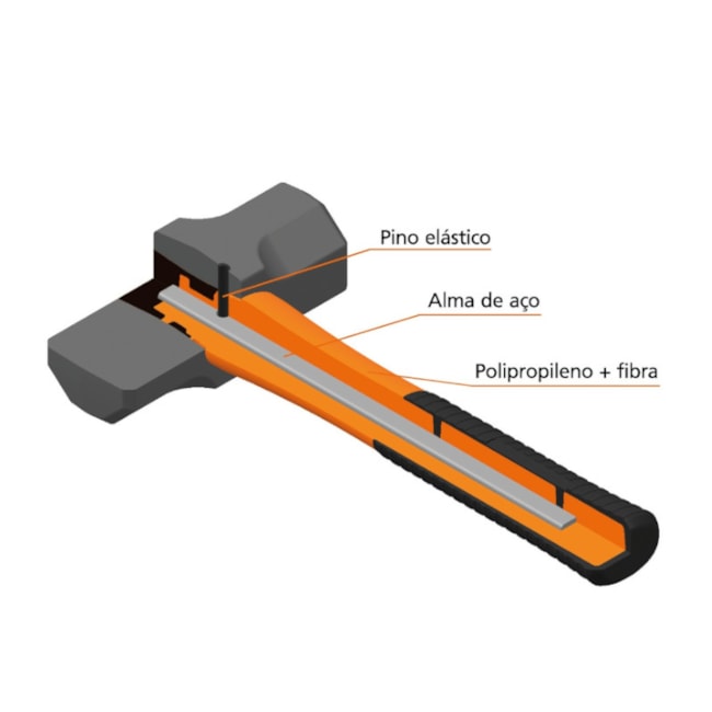 Martelo Pena com Cabo de Fibra Vidro 300mm 40730/005 TRAMONTINA-0d322977-0879-4ee3-99f7-173df8f69793