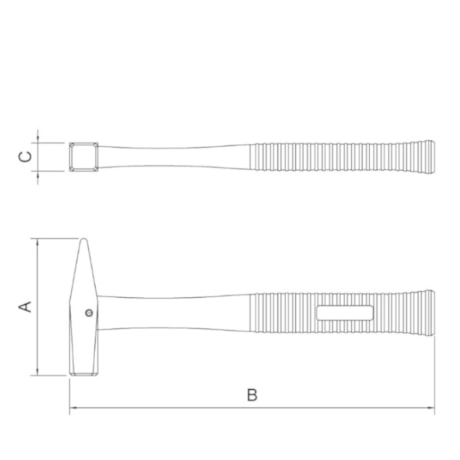 Martelo Pena com Cabo de Fibra Vidro 300mm 40730/005 TRAMONTINA-839f1424-c95f-4226-ab04-e25405d9c87c