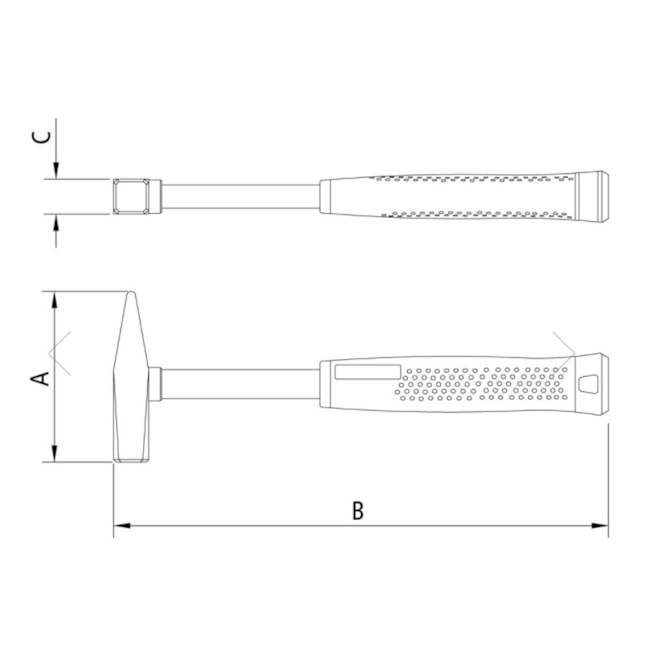 Martelo Pena com Cabo Tubular Temperado Emborrachado 320mm 0444/005 TRAMONTINA PRO-b1c0440a-89a2-48dc-933c-c02dc1f26d99