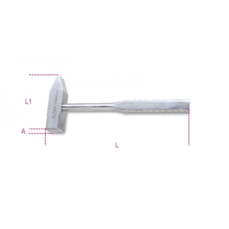 Martelo Pena em Inox 500gr 1370INOX BETA-0e3c6c38-68a6-45a6-ae25-17db98c463be