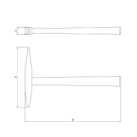 Martelo Picador para Soldador com Cabo de Madeira 360mm 40455/000 TRAMONTINA-f4f151f5-988c-41bd-8453-3ea2a2686ae6