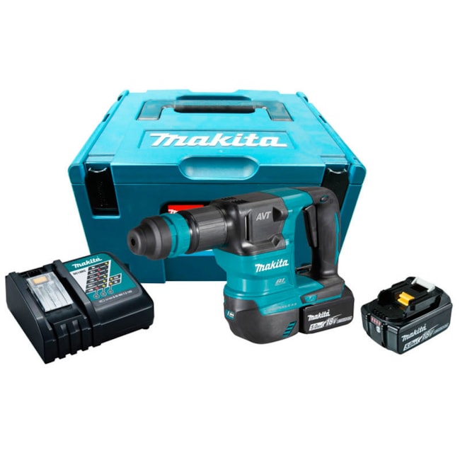 Martelo Rompedor 3.10J 18V com 2 Baterias 5.0Ah 1 Carregador 110V/220V e Maleta DHK180RTJ MAKITA-69b00736-baea-431a-8a8f-77c3a0f0a9fc