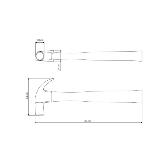 Martelo Unha 18mm Cabo de Madeira 40370018 TRAMONTINA MASTER-cd3f012e-0978-4bfc-aff8-54c3fb77a8d7