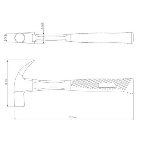 Martelo Unha com Cabo de Fibra de Vidro 325mm 40700/227 TRAMONTINA-fadbe4e2-4fe8-44b6-81a6-f6eb345432b7