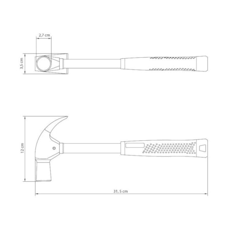 Martelo Unha com Cabo Tubular Polido 315mm 40800/027 TRAMONTINA-245c5889-ca23-476a-9cc2-a873e3421fc2