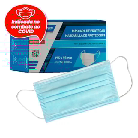 Máscara Descartável com Elástico 50 Unidades 78072724012 NORTON-728ad310-4ce7-4761-bafb-b4bb2668d2e4