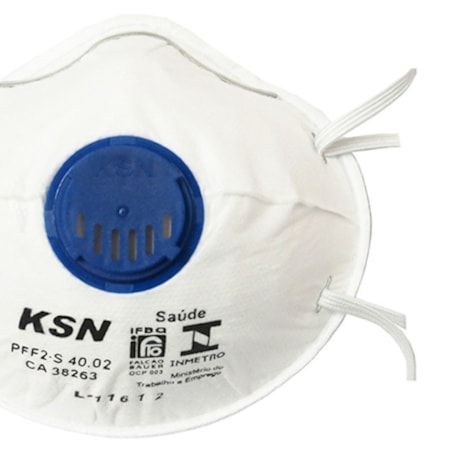 Máscara Respiratória com Válvula tipo concha PFF2 para Poeiras 40.02 KSN-9a572c90-c15a-44cc-9df4-8406e30968df