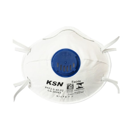 Máscara Respiratória com Válvula tipo concha PFF2 para Poeiras 40.02 KSN-7949a3da-6fc7-4a64-b331-9f16d23f40a7