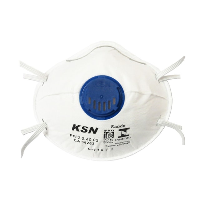 Máscara Respiratória com Válvula tipo concha PFF2 para Poeiras 40.02 KSN-fb73bc2c-a087-4de0-8f00-aba85dda7af4