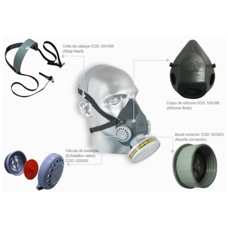 Máscara Respiratória Semi Facial AIRTOX II AIR SAFETY-5125dd3d-5016-4e33-a34d-0dfece7ec9f7