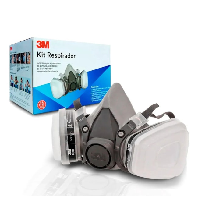 Máscara Respiratória Semi Facial Tamanho Médio com Kit Respirador CA 4115 HB004586481 3M-2f45beb9-57a2-458a-ac7e-45fade4bce81
