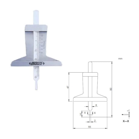 Medidor de Sulco de Pneu 30mm 0,1mm 1244-30 INSIZE-c189084c-1253-456d-ad4b-27ad124f3f0c