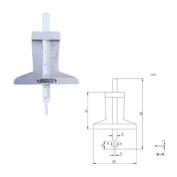 Medidor de Sulco de Pneu 30mm 0,1mm 1244-30 INSIZE-4da1566e-0815-4ff6-8c1d-23bd379a45a1