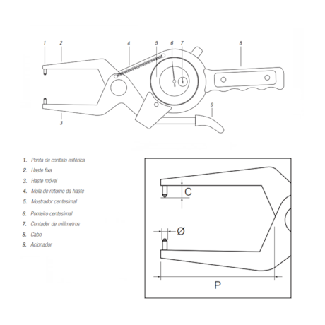 Medidor Externo com Relógio e Hastes Longas 0 a 20mm/0.01mm 114.860 DIGIMESS-7ee57f15-19c9-4ddb-afe0-883db8f16f83