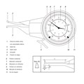 Medidor Interno com Relógio 5 a 15mm/0.01mm 114.800 DIGIMESS